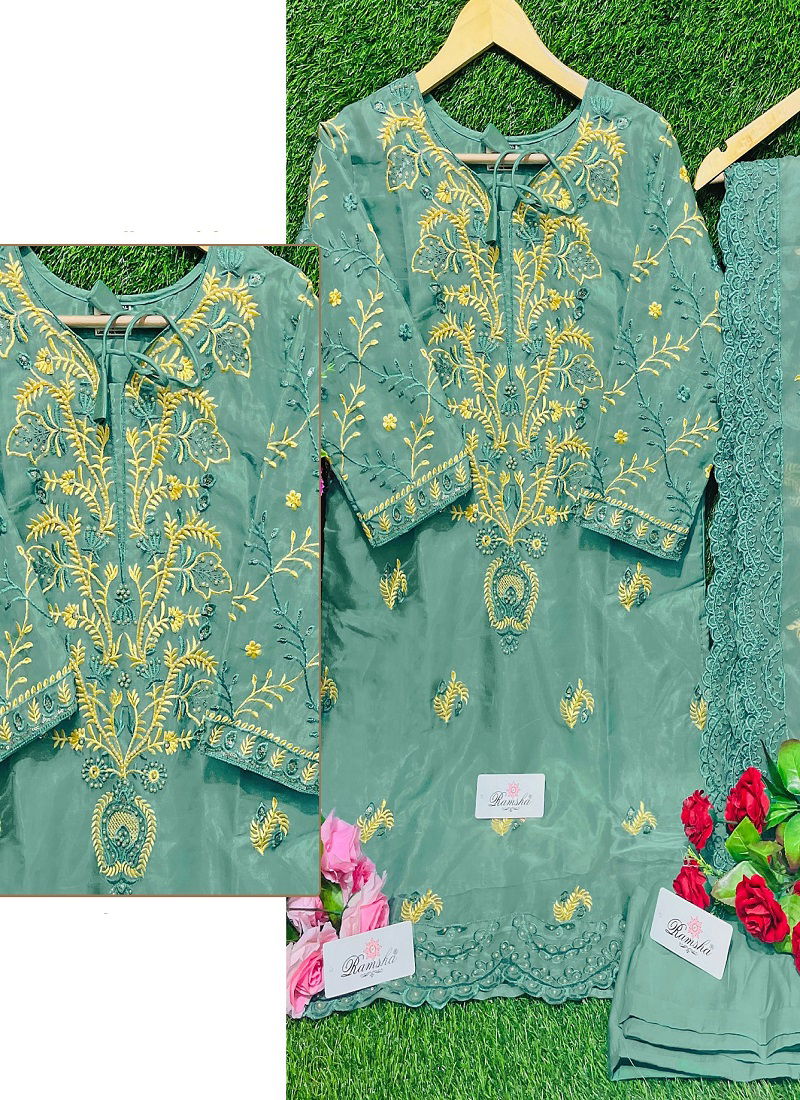 R 1081 By Ramsha Readymade Pakistani Suits Catalog